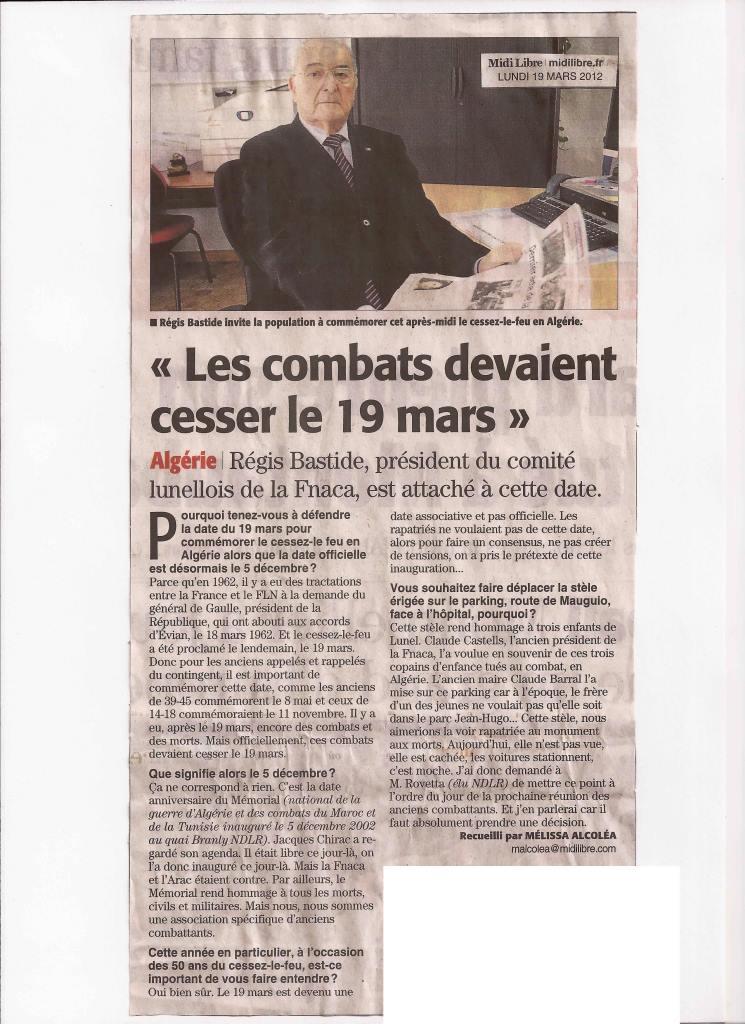 2012 ARTICLE REGIS LUNEL