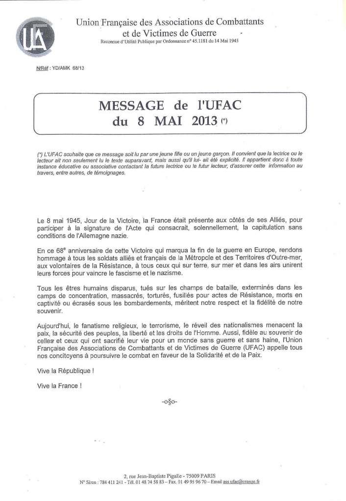 2013 MESSAGE UDAC